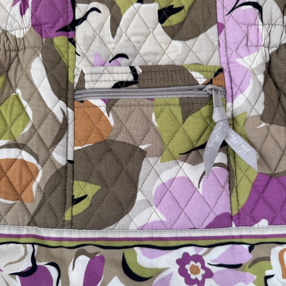 EUC Vera Bradley Tote - Quilted, Floral in Purples & Green, EUC - Picture 5 of 7